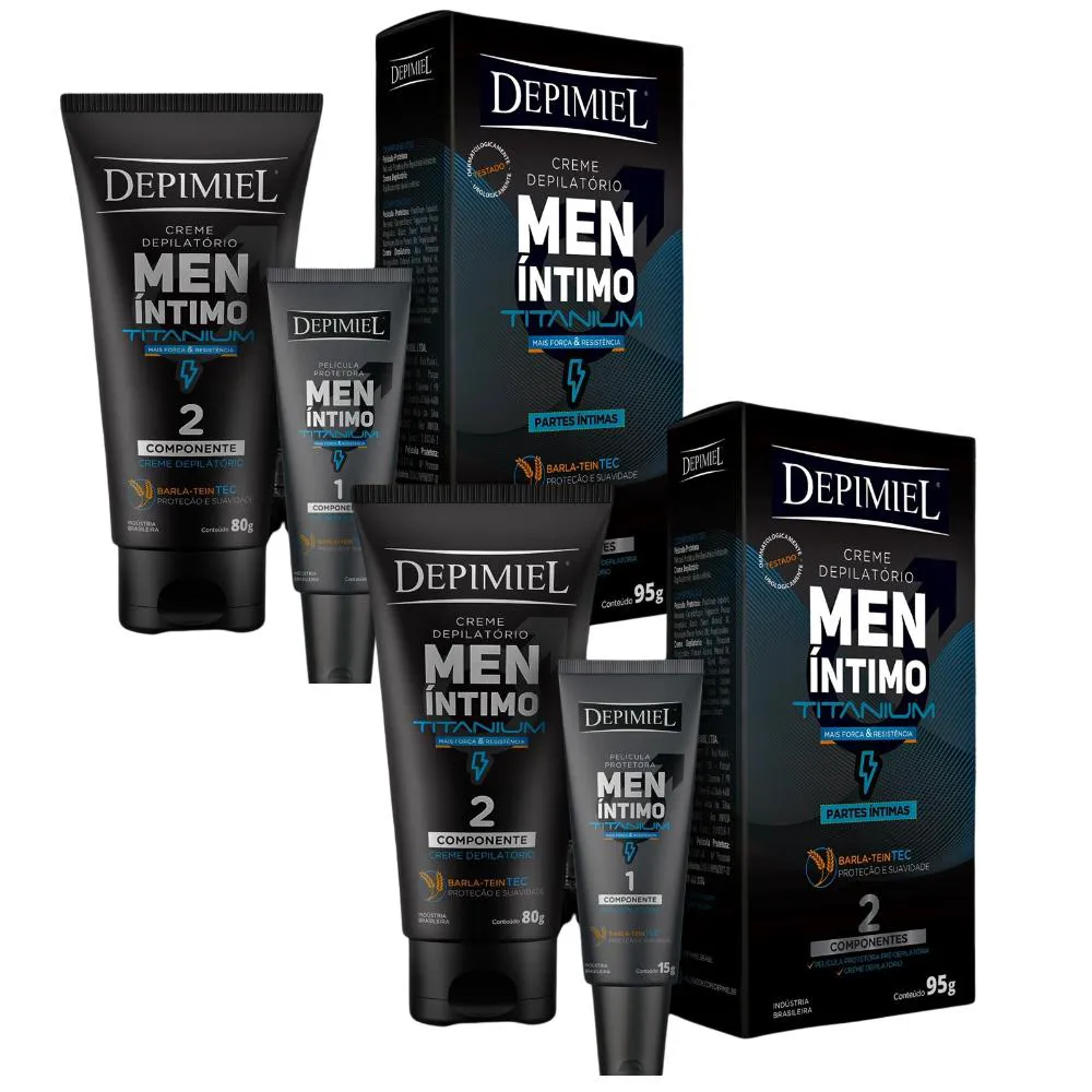 Kit 2 Cremes Depilatório Men Masculino Íntimo Homem Depimiel