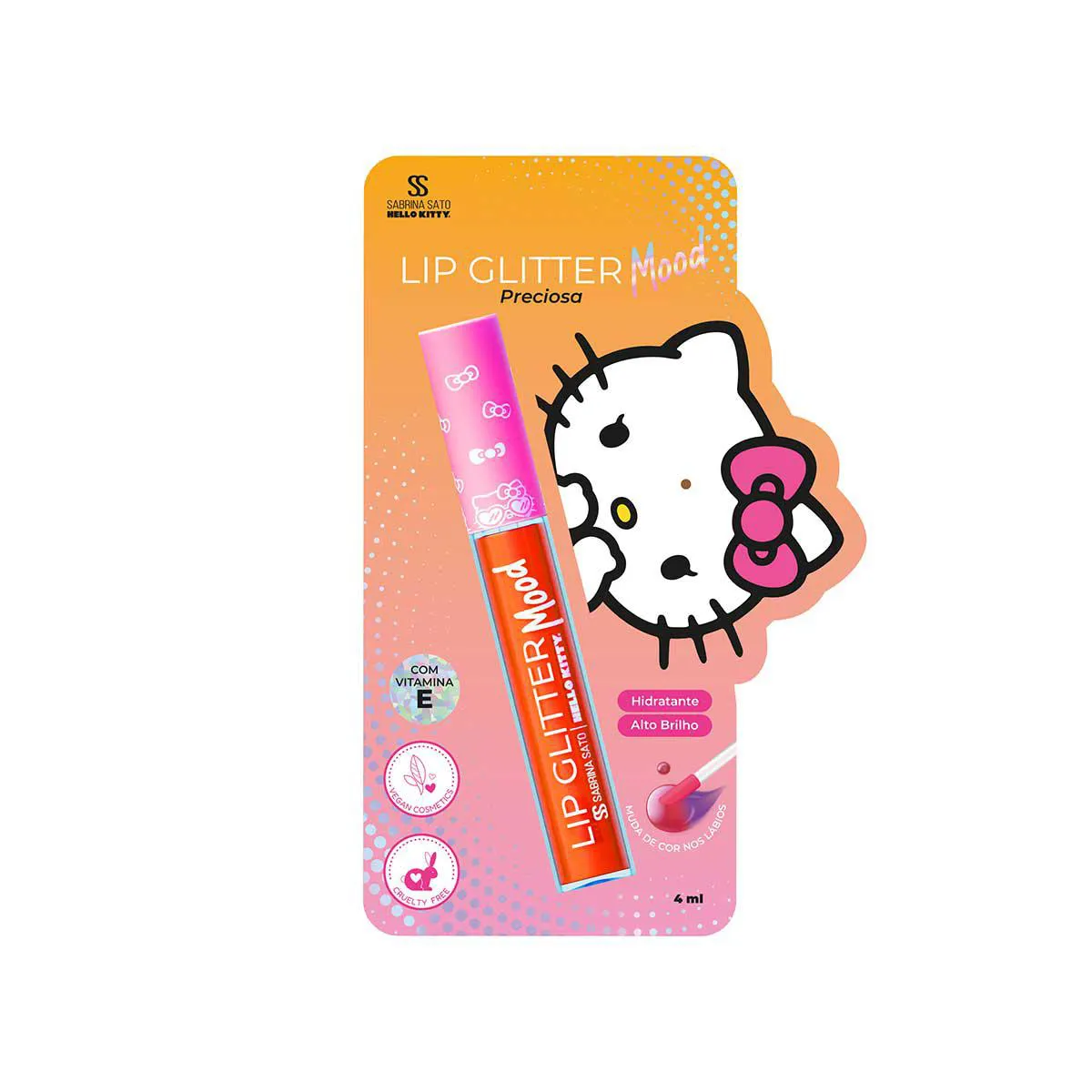 Lip Glitter Mood Sabrina Sato Hello Kitty - Preciosa 4ml