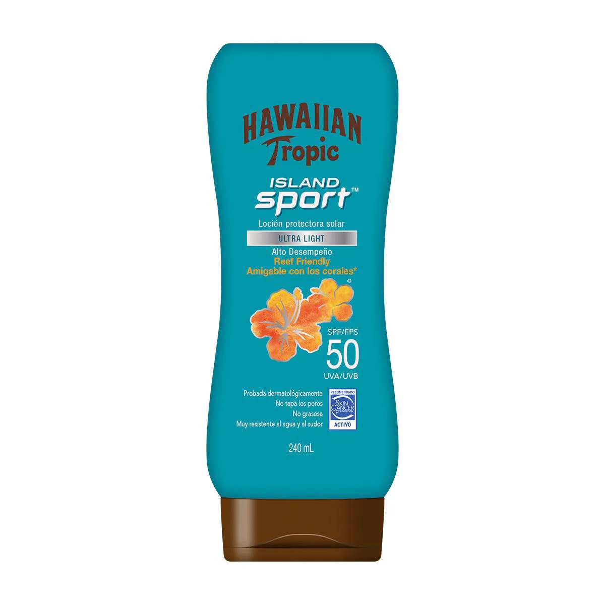 Protetor Solar Hawaiian Tropic Island Sport FPS 50 loção 240ml