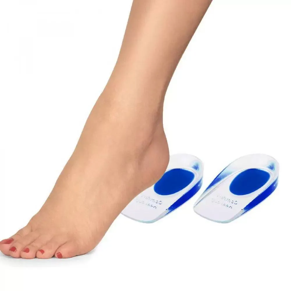 Palmilha Silicone Gel Sml Ortopédica Calcanhar Calcanheira Branco
