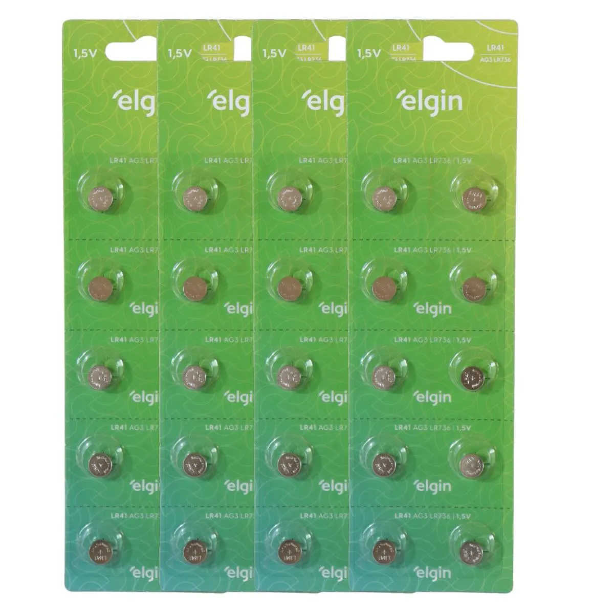 Kit 40 Baterias Pilha Alcalina Lr41 1,5V Ag3 Relógio Elgin