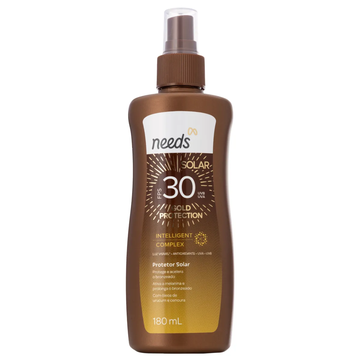 Protetor Solar Corporal FPS 30 Needs Solar Gold Protection Spray 180ml