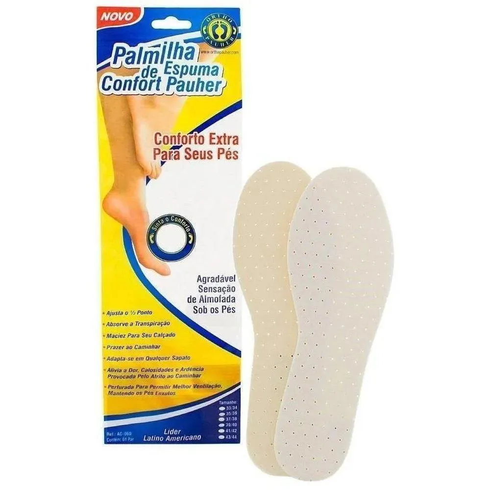Palmilha de Espuma Confortpauher Branca Ac060 Orthopauher 3940