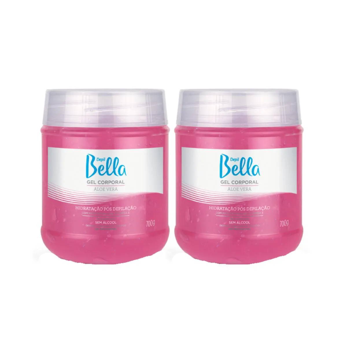 Kit 2 Gel Pós Depilação Corpo Hidrata Aloe Vera Depil Bella