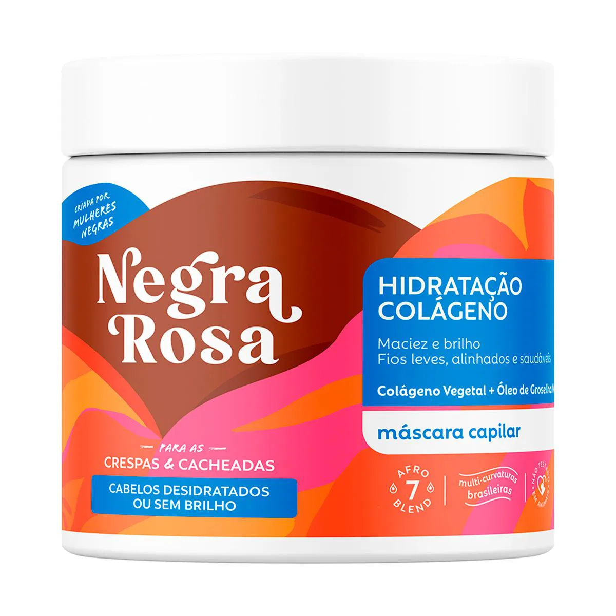 Máscara Capilar de Hidratação Negra Rosa Colágeno 500g