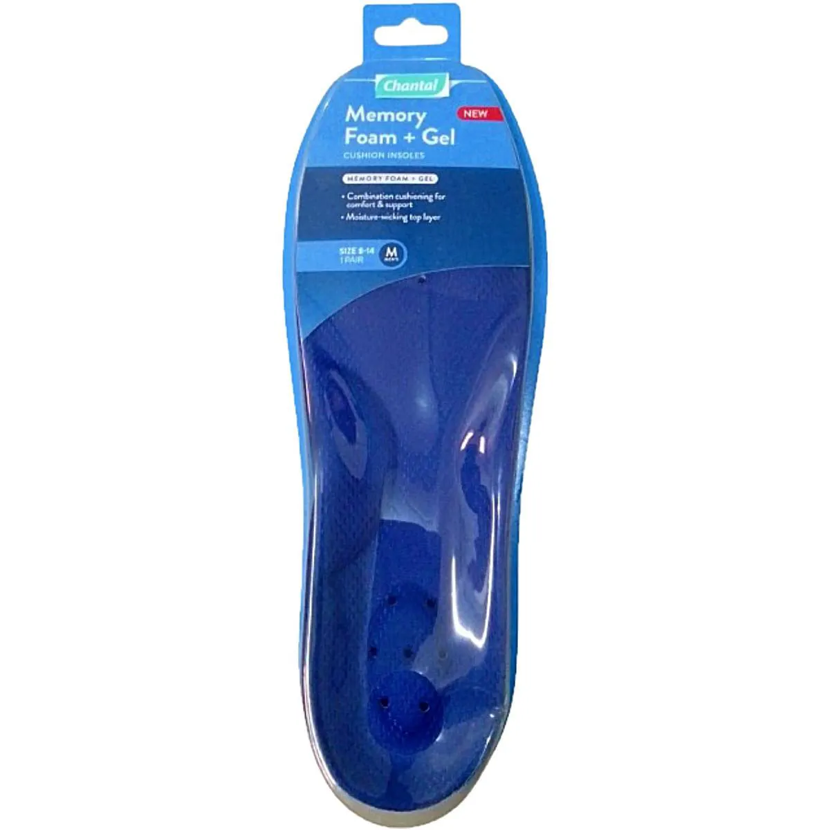 Palmilha Memory Foam Plus + Gel Chantal 39-45 - Par