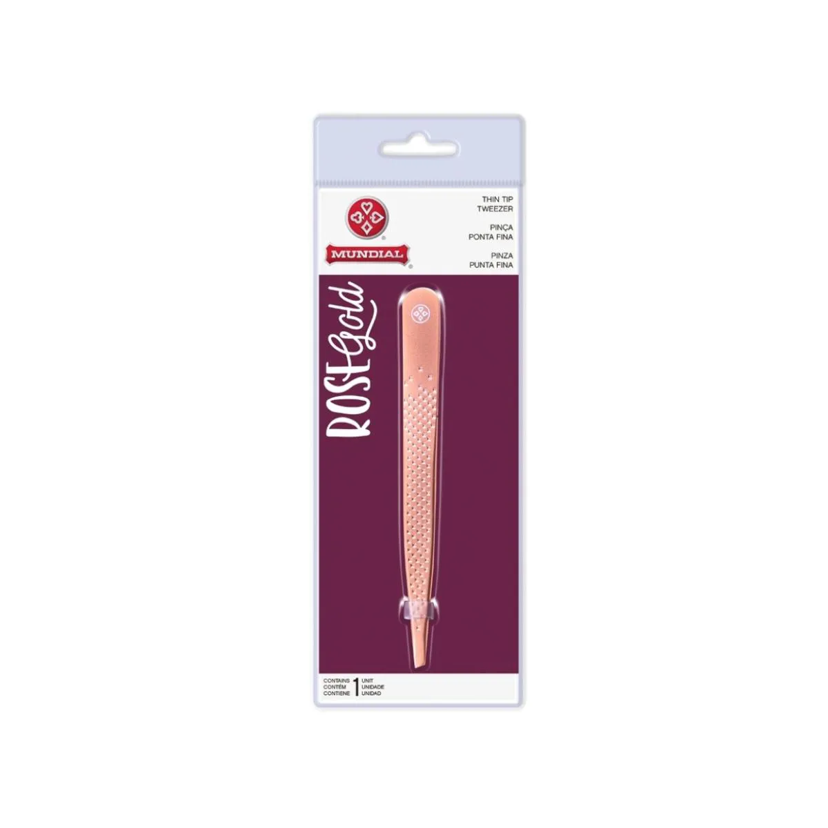 Pinça Ponta Diagonal Rose Gold Bc-514 Sobrancelhas Mundial