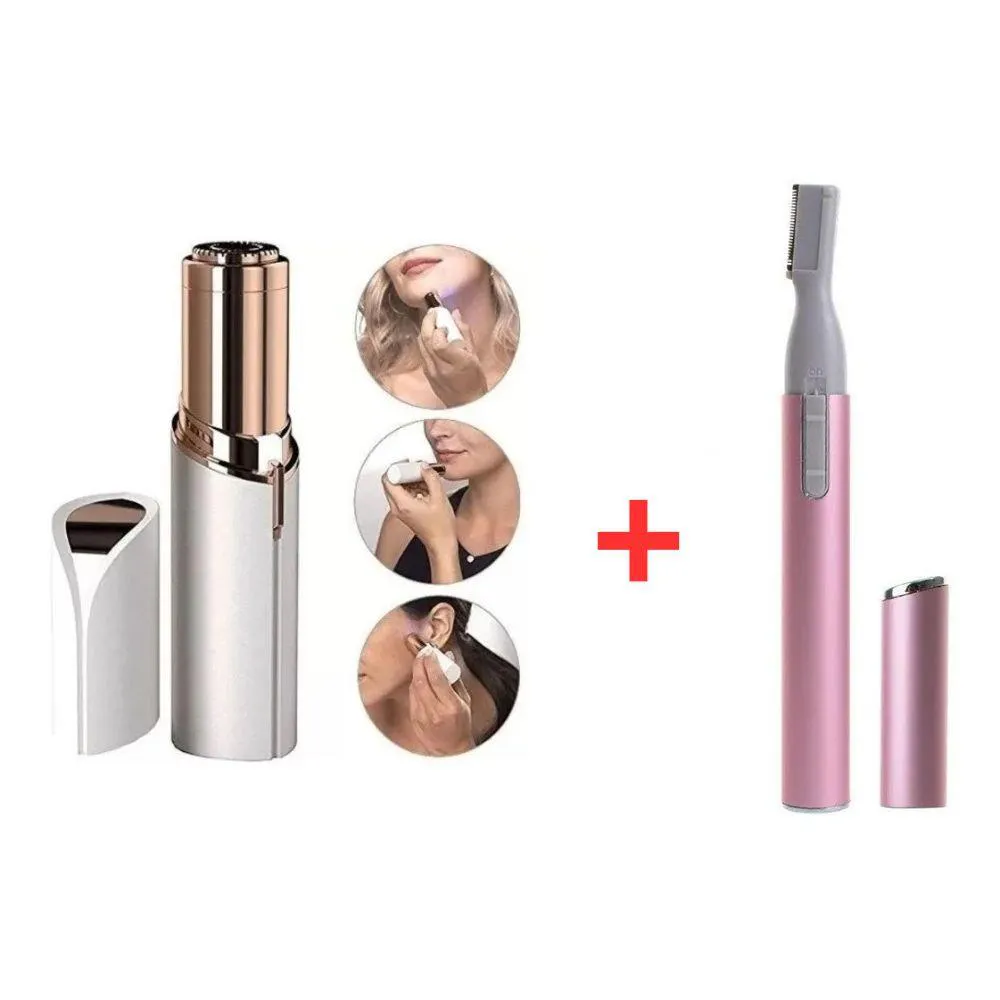 Kit Depilador Portátil para Sobrancelha e Depilador Facial Buço Aparador de Pelos