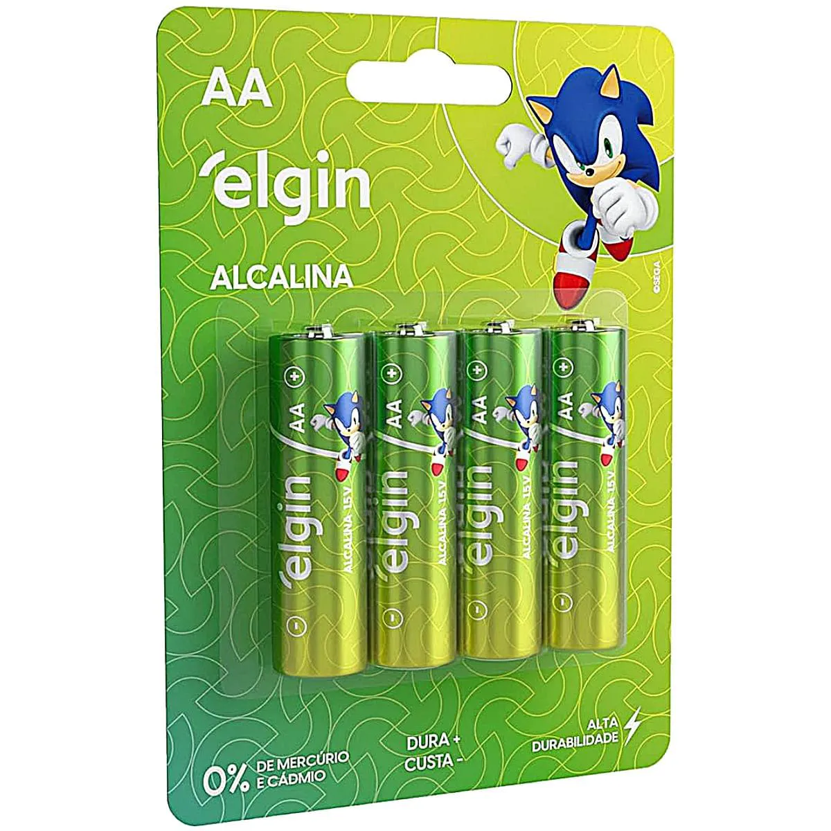 Pilha Alcalina Elgin Aa Blister com 4 Pilhas