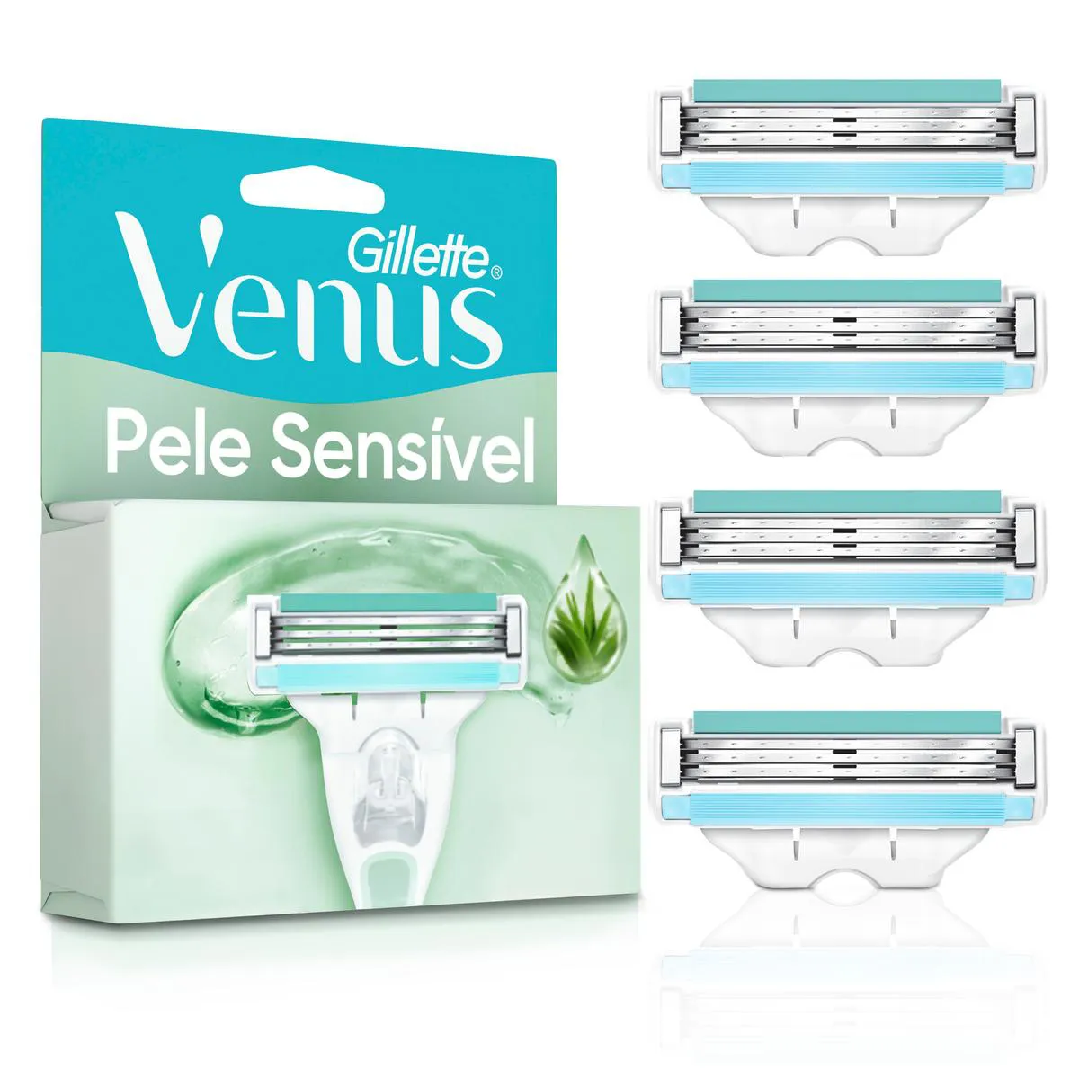 Carga para Aparelho de Depilar Gillette Venus Pele Sensível 4 unidades