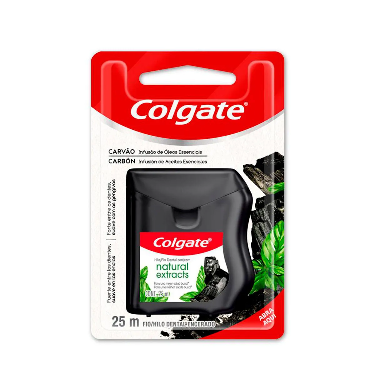 Fio Dental Encerado Colgate Natural Extracts Carvão 25m