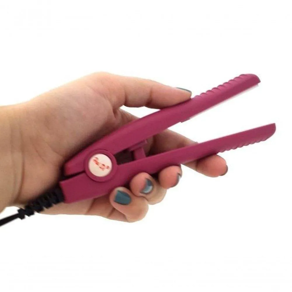 Mini Chapinha Prancha Portátil Alisa e Ondula Viajem - Roxo Bivolt