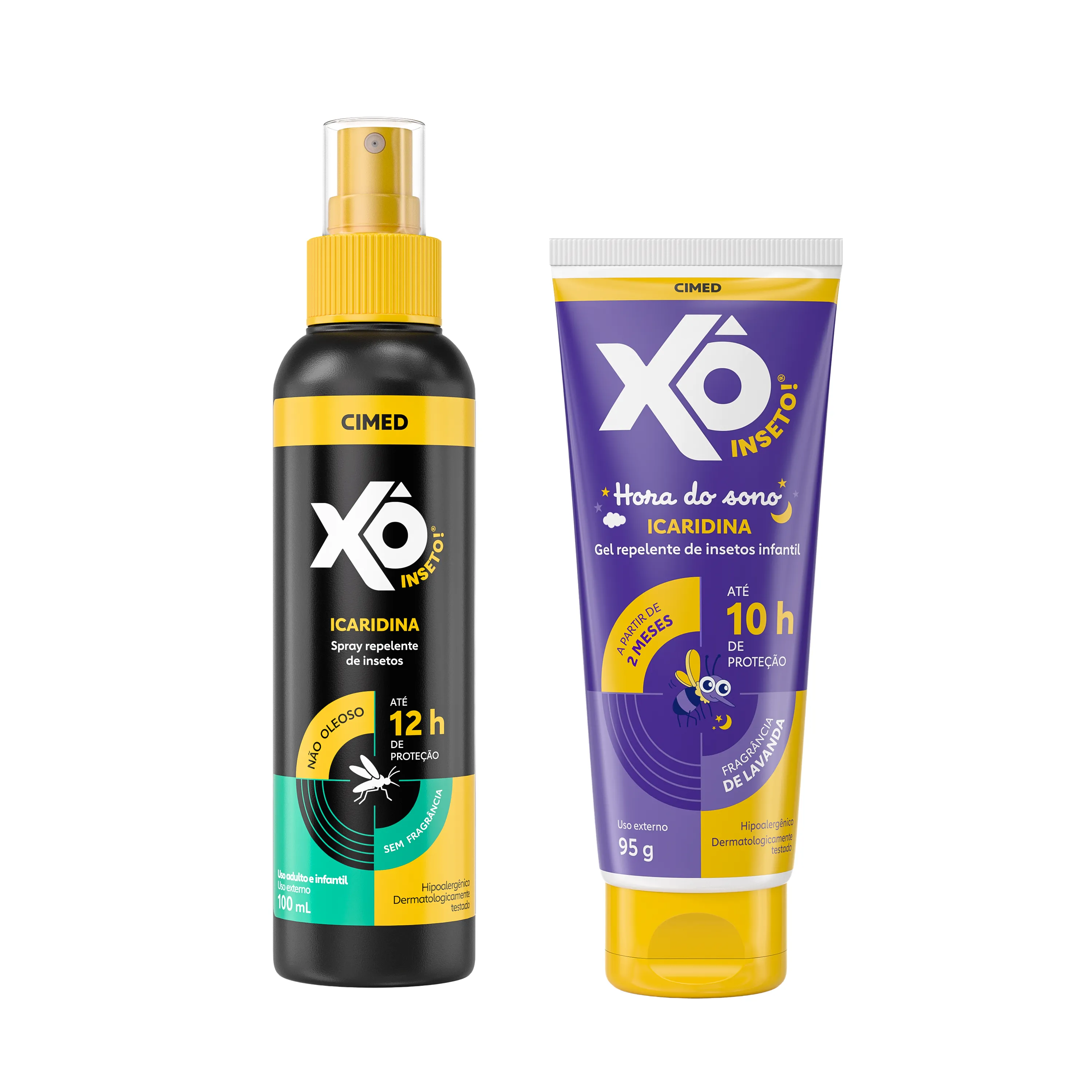 Kit Xô Inseto Repelente de Insetos Spray 100ml + Repelente Infantil Hora do Sono Gel Icaridina 100ml