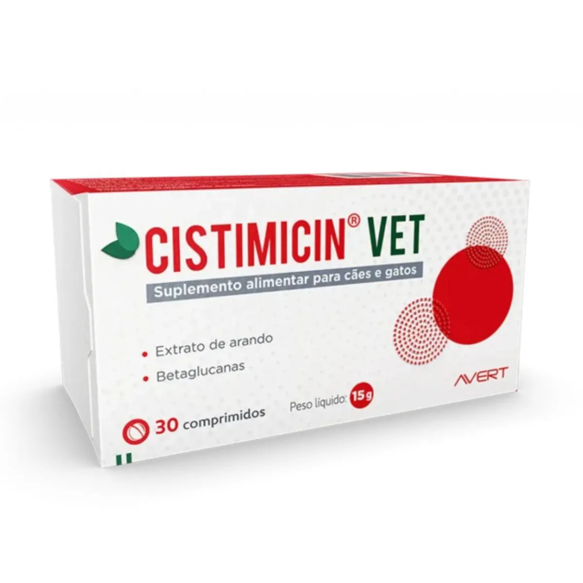 Suplemento Alimentar Cistimicin Vet 30 Comprimidos para Cães e Gatos