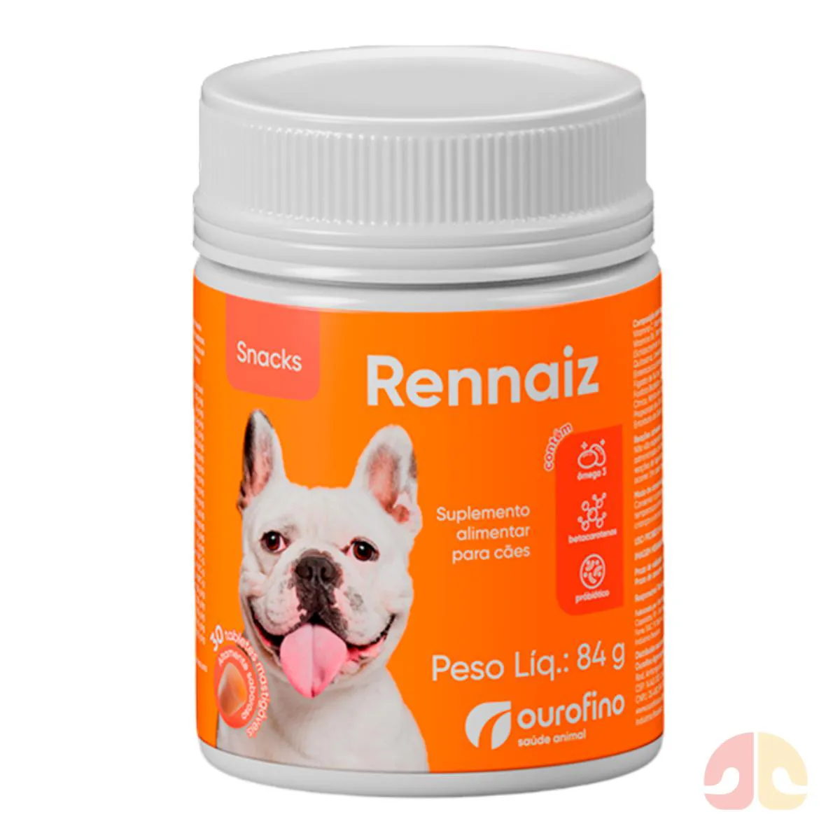 Suplemento Alimentar Rennaiz Snacks Ourofino para Cães com 30 Tabletes