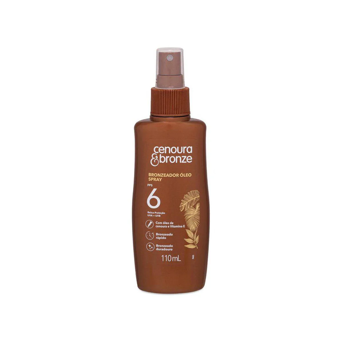 Óleo Bronzeador Cenoura & Bronze FPS 6 Óleo Spray 110ml