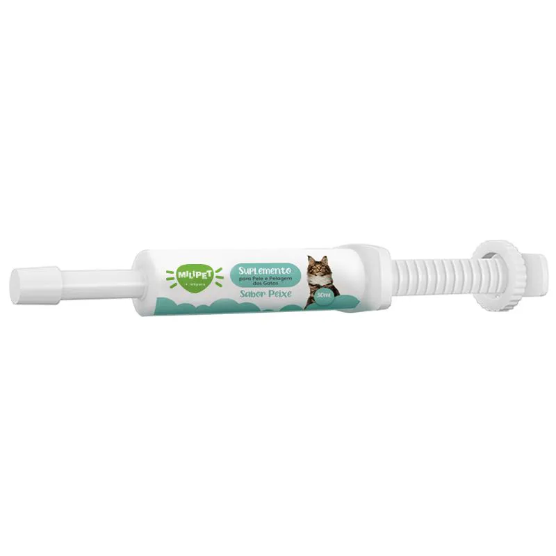 Suplemento para Pele e Pelagem dos Gatospasta Sabor Peixe 30Ml