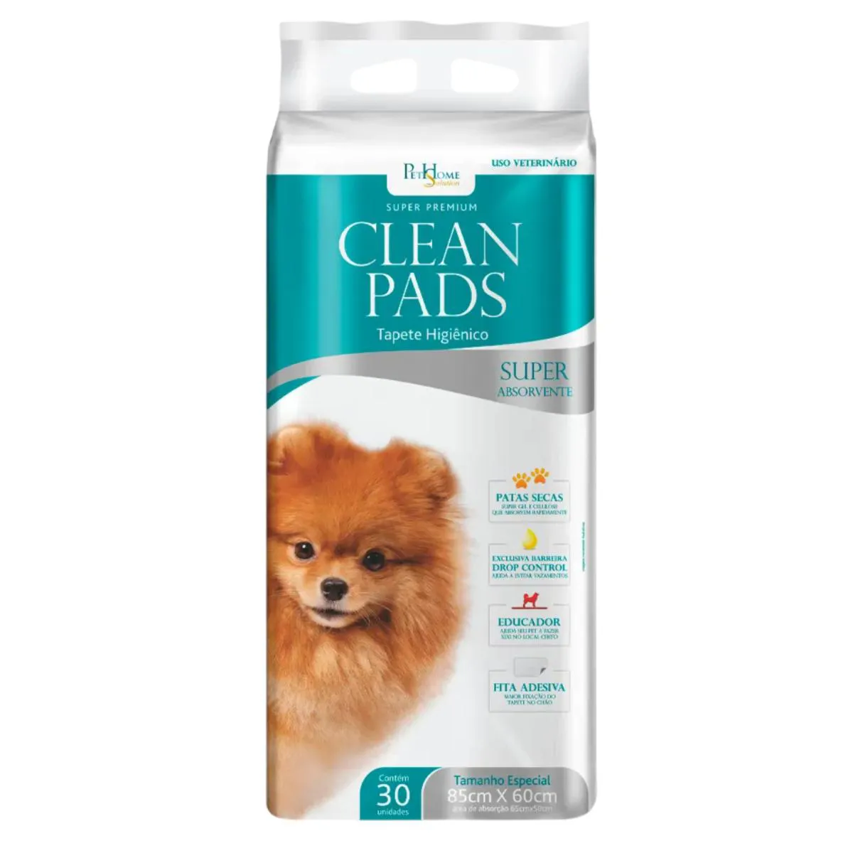 Tapete Higiênico Clean Pads para Cães 85Cm X 60Cm 30Un