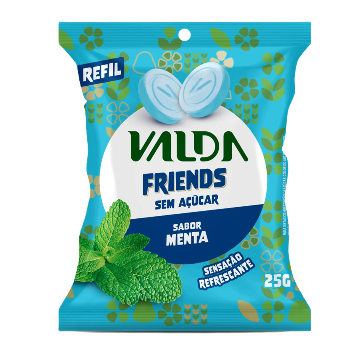 Pastilhas Valda Friends Mentol Eucaliptol Sem Açúcar 25g