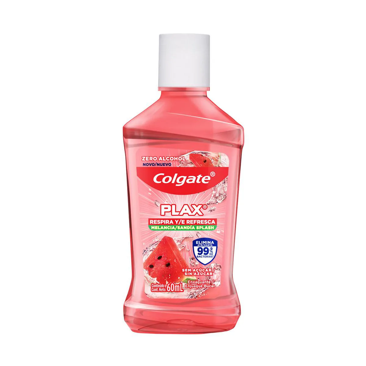 Enxaguante Bucal Colgate Plax Respira e Refresca Melancia 60ml
