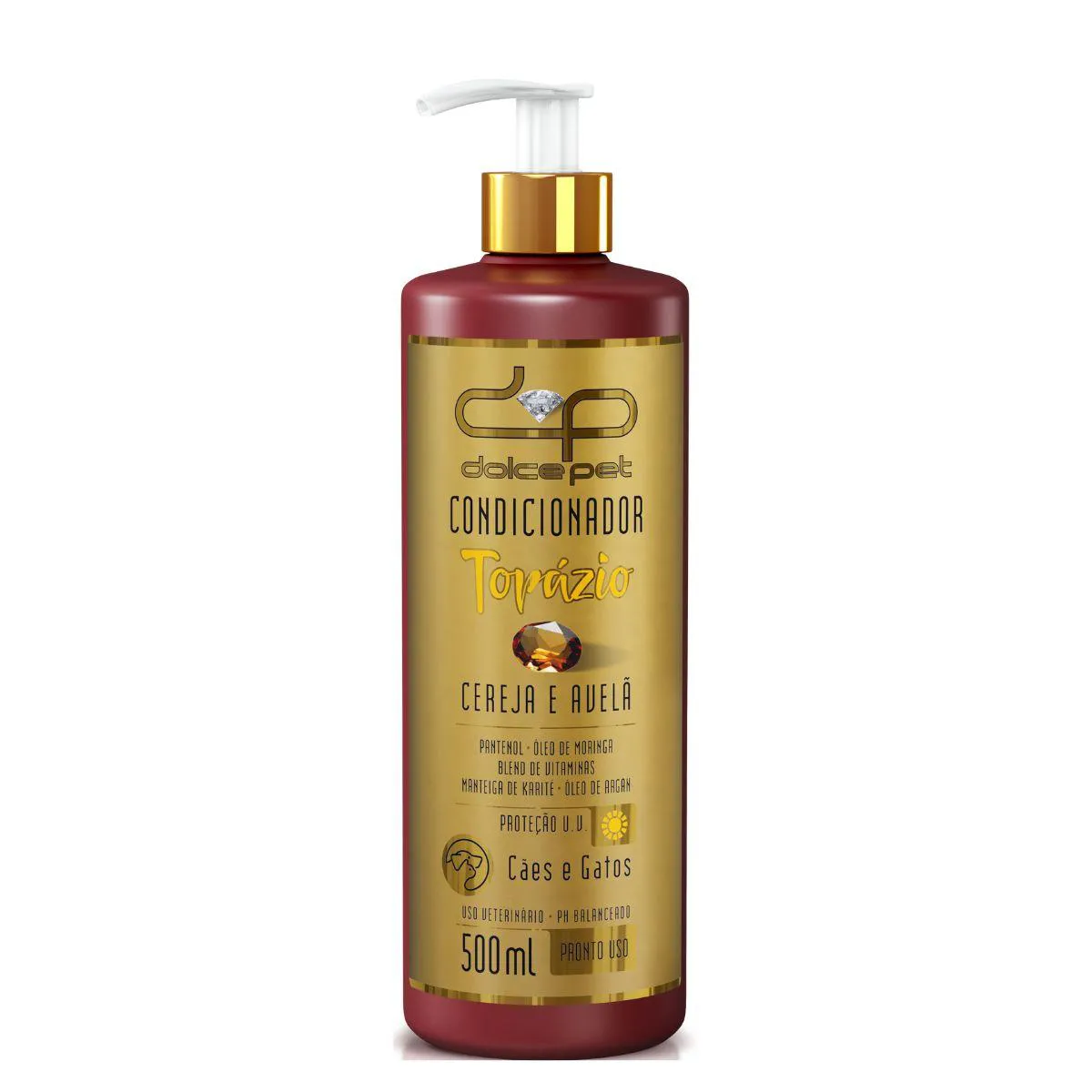 Condicionador Topázio Cereja e Avelã Dolce Pet para Cães e Gatos - 500Ml