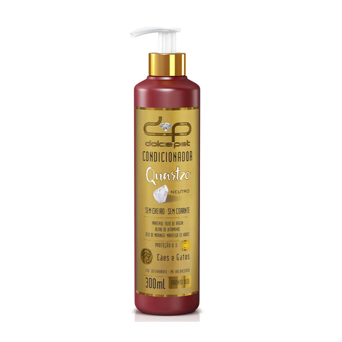 Condicionador Dolce Pet Quartzo Neutro para Cães e Gatos 300Ml