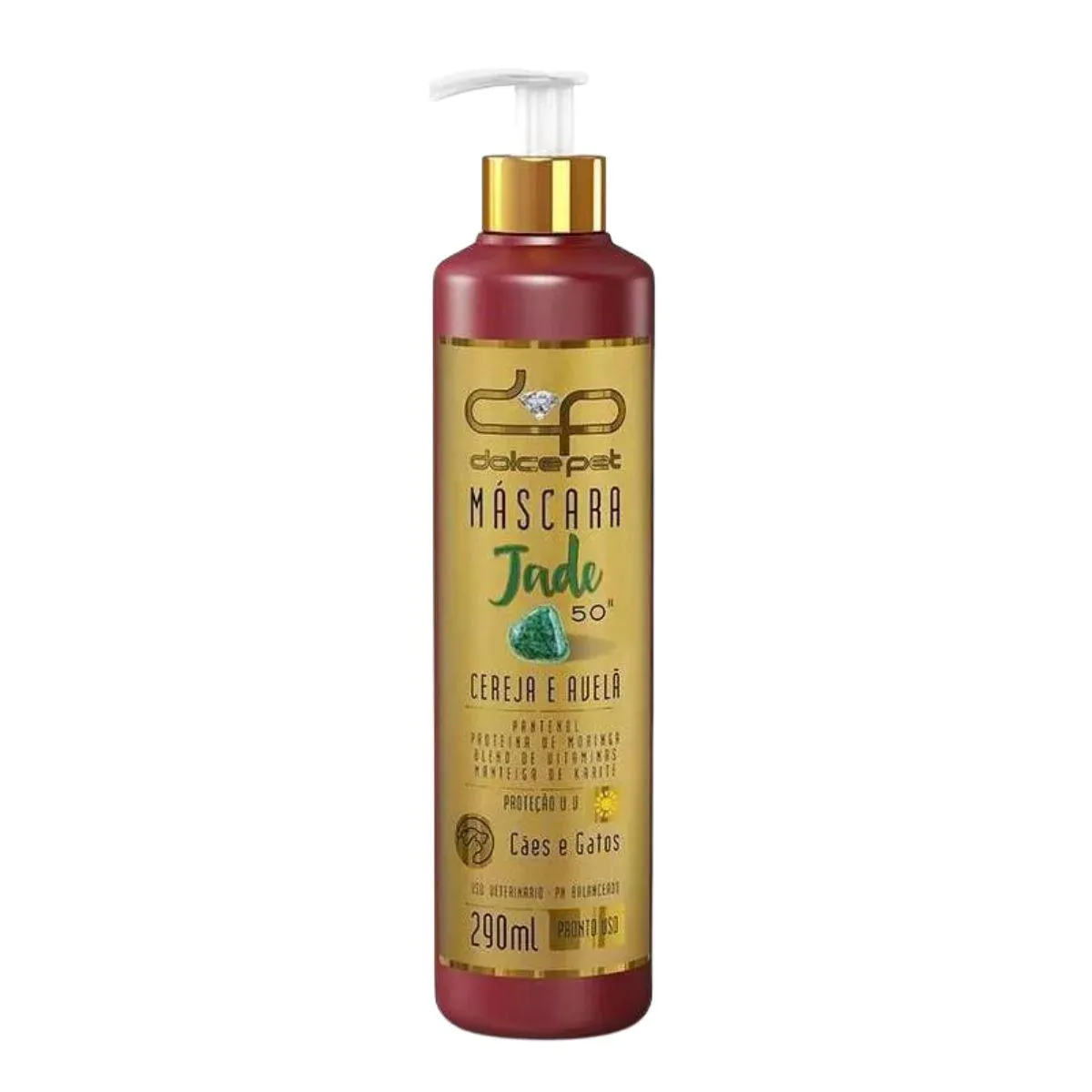 Mascara Hidratação 50 Dolce Pet Jade Cereja e Avelã - 290 Ml
