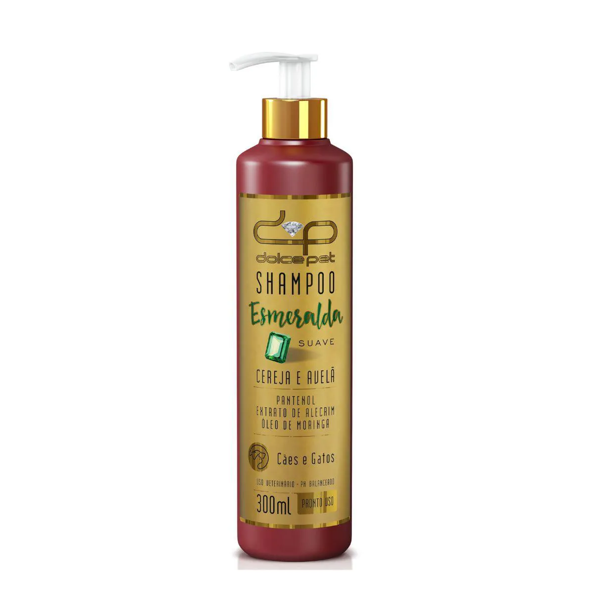 Shampoo Suave Cereja e Avelã Dolce Pet Cães e Gatos - 300 Ml