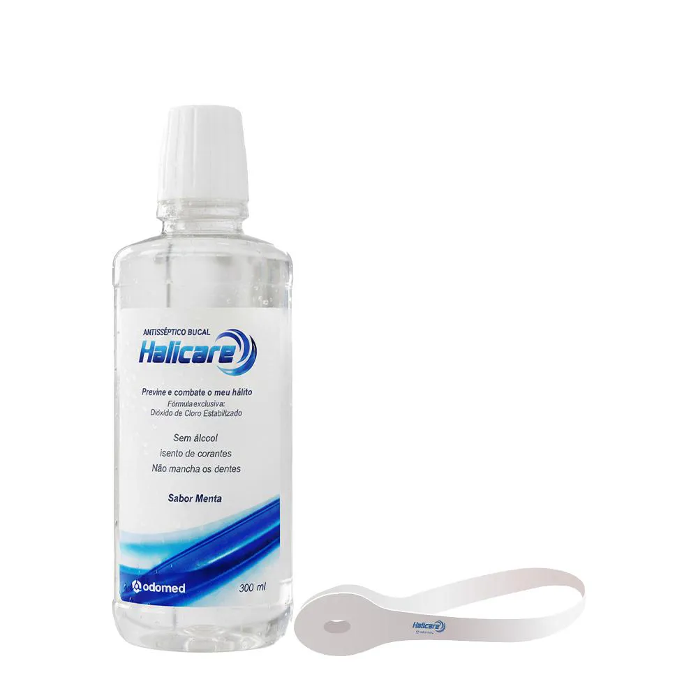 Kit Odomed Halicare Enxaguante Bucal Limpador de Língua (2 Produtos)