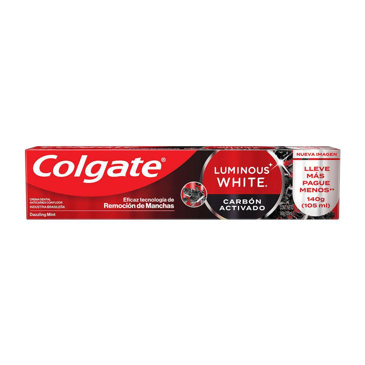 Creme Dental Colgate Luminous White Carvão Ativado 140g