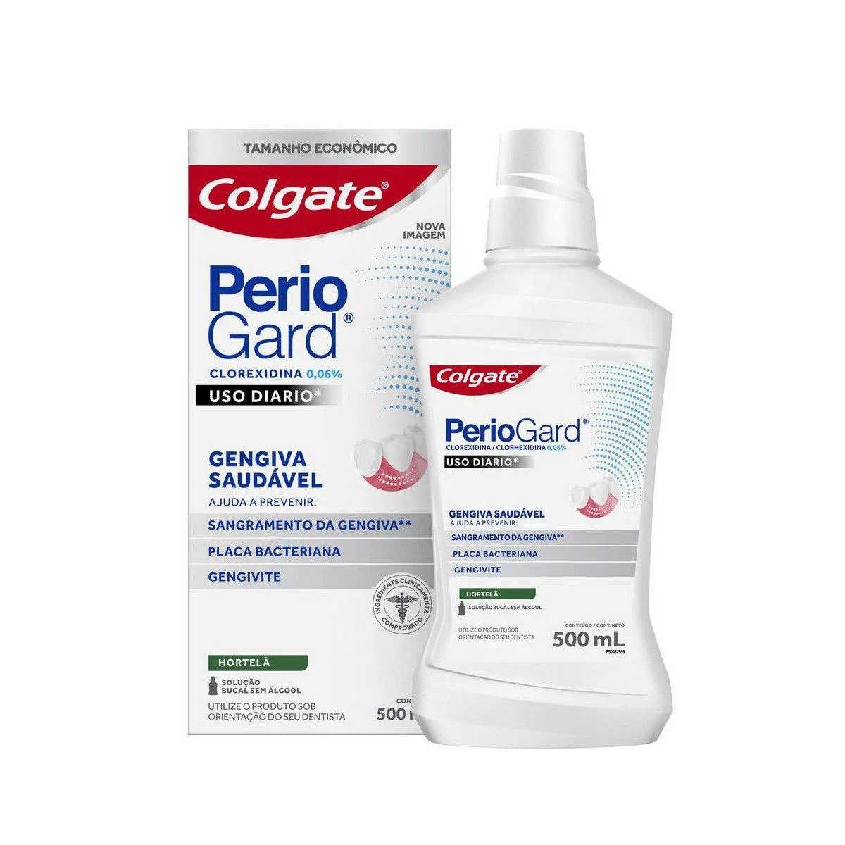Enxaguante Antisséptico Bucal Colgate PerioGard Gengiva Saudável Sem Álcool 500ml