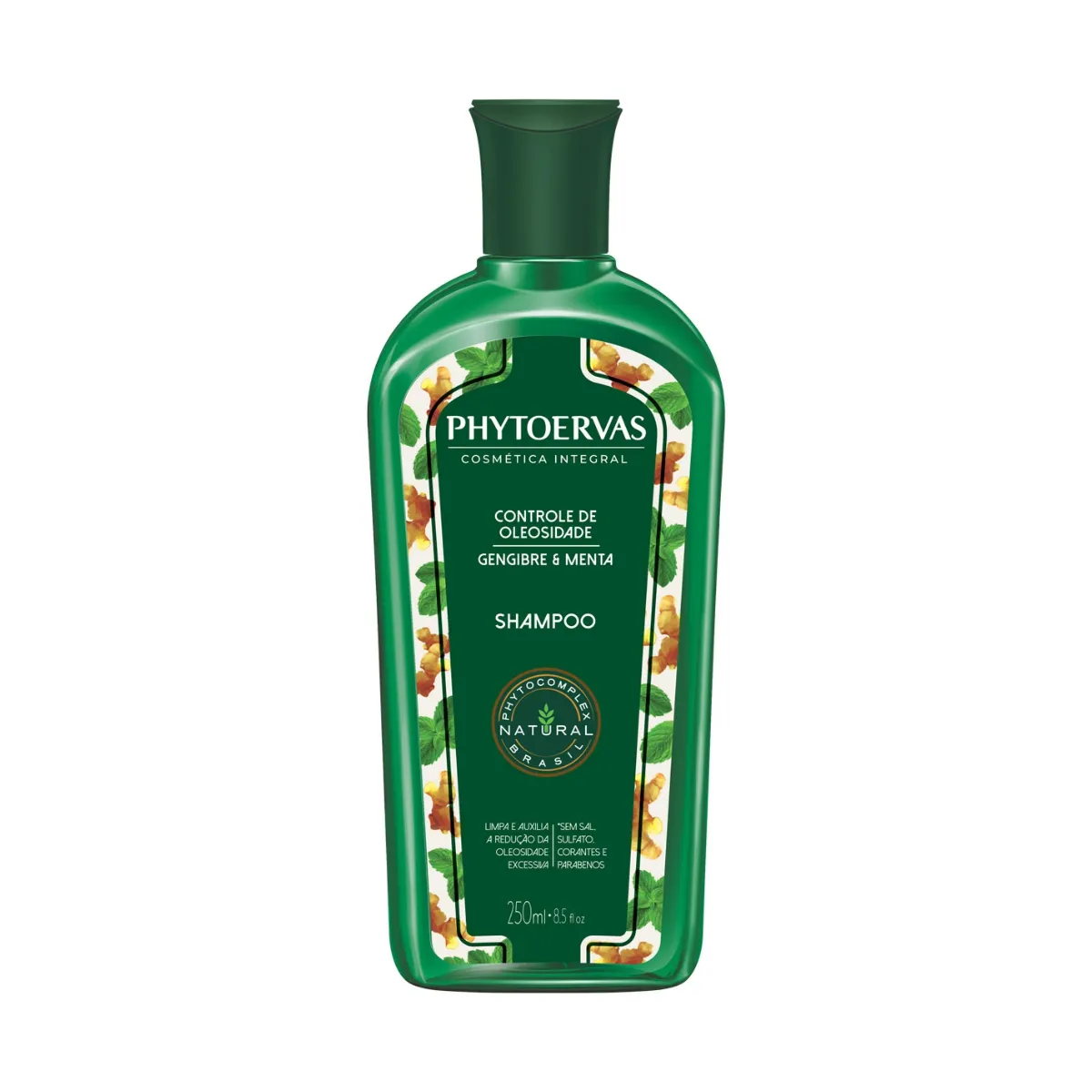Shampoo Phytoervas Cosmética Integral Controle de Oleosidade Gengibre 250ml