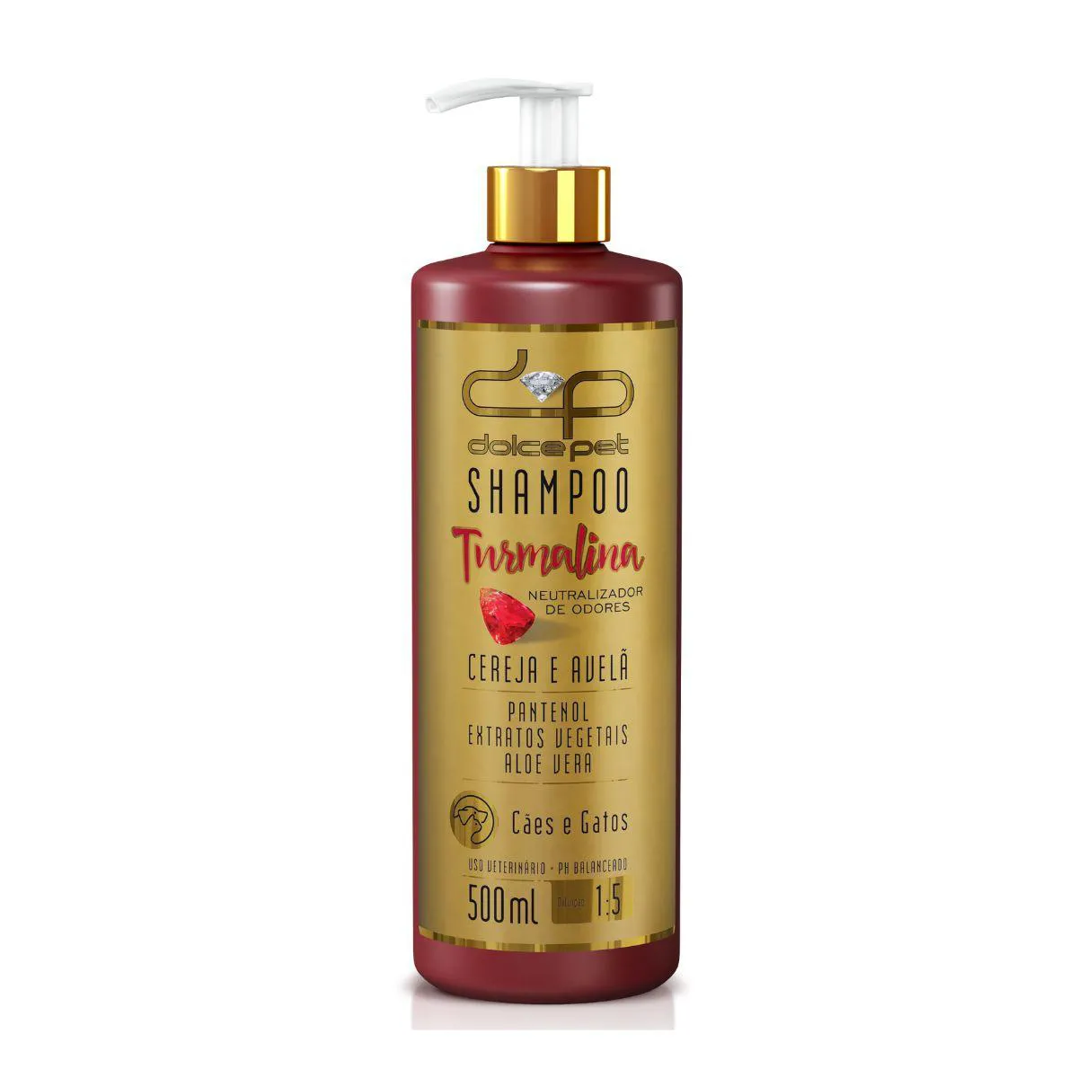 Shampoo para Cães Dolce Pet Neutralizador de Odores Cereja Avela 500Ml