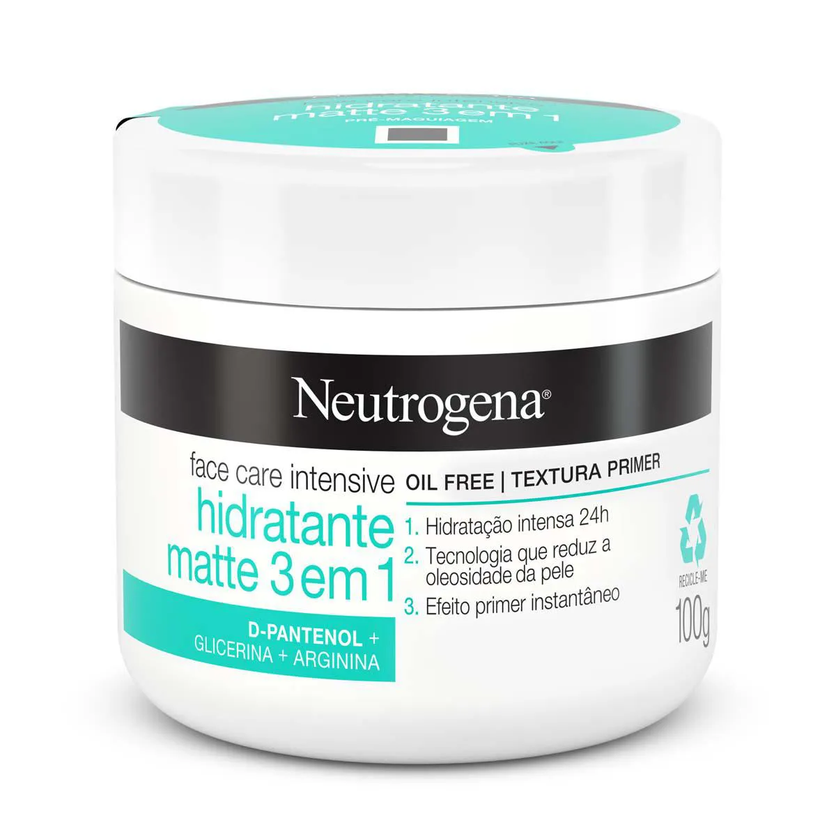 Creme Facial Neutrogena Face Care Intensive Hidratante Matte 3 em 1 com 100g