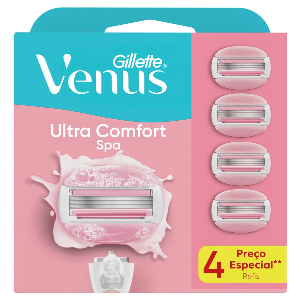 Carga para Aparelho de Depilar Gillette Venus SPA com 4 unidades
