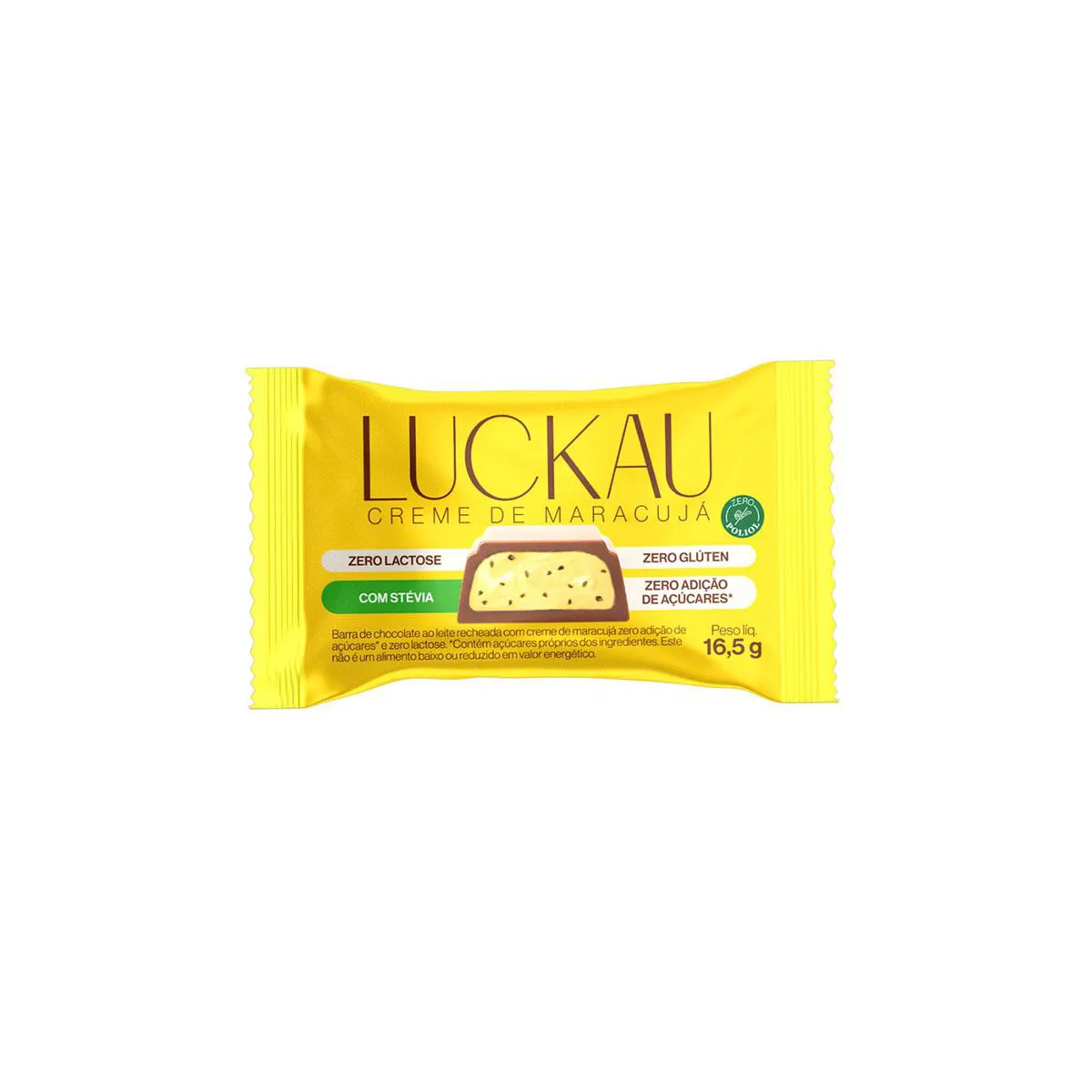 Barra Luckau Crunch ao Leite Maracujá 16,5g