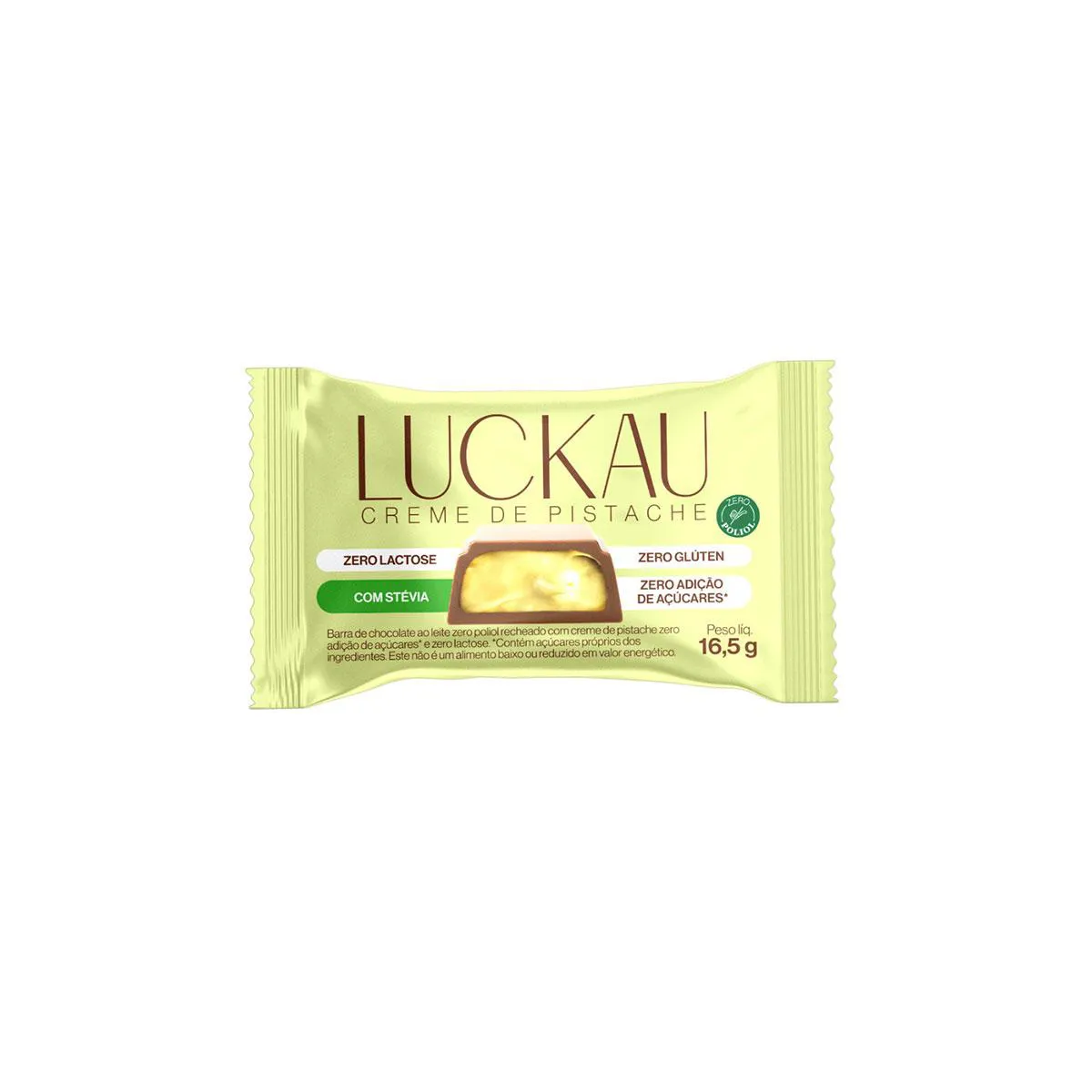 Barra Luckau Crunch Branco Pistache 16,5g