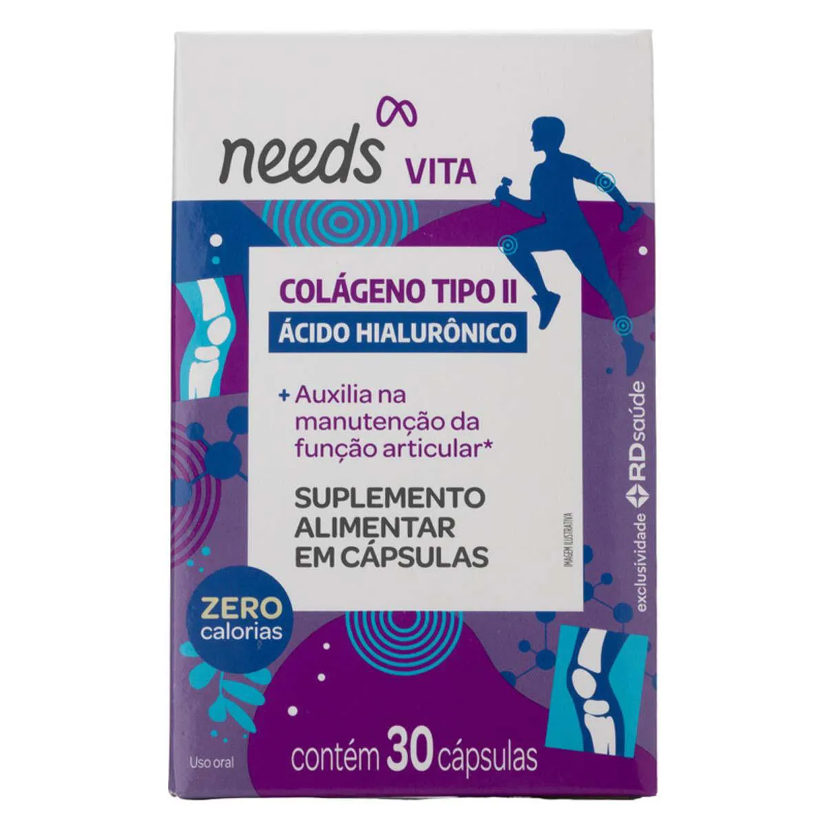 Colágeno Tipo 2 Needs Vita + Ácido Hialurônico 30 cápsulas