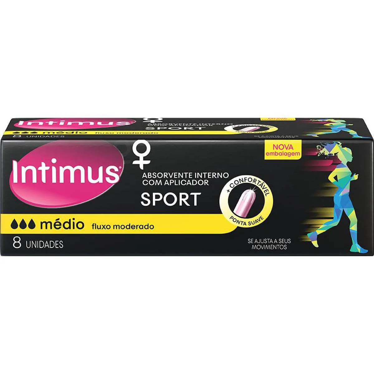 Absorvente Interno Intimus Sport Médio 8 unidades + Aplicador