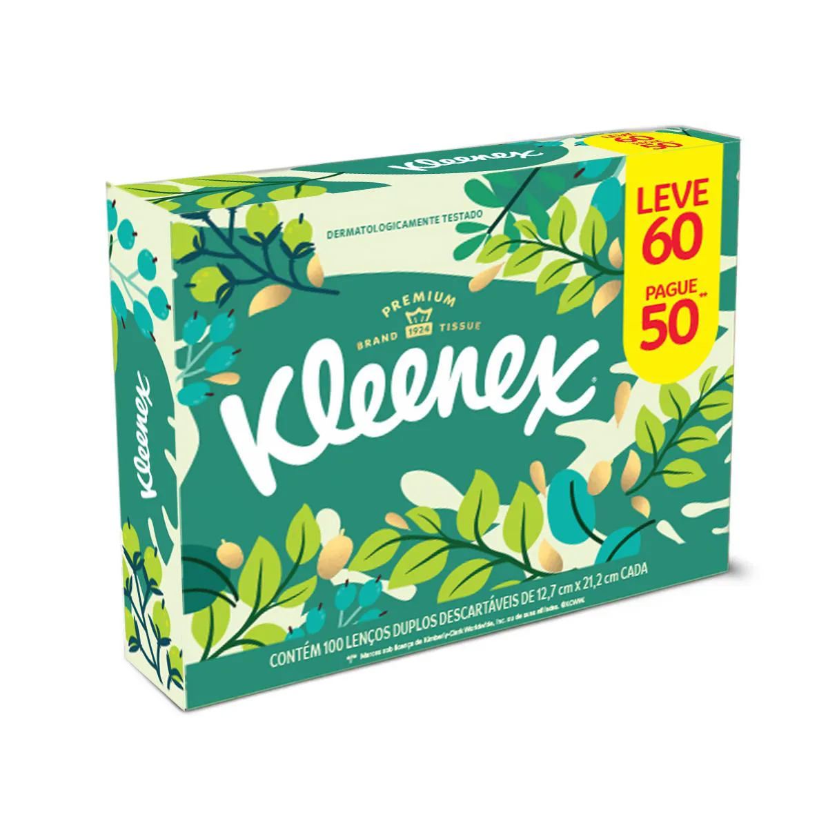 Lenço de Papel Kleenex Dia a Dia 60 unidades