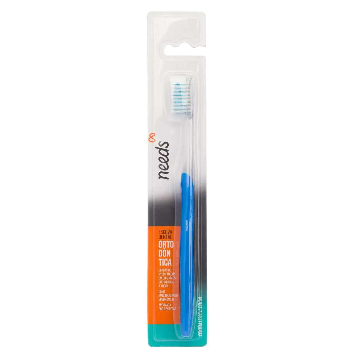 Escova de Dente Ortodôntica Needs Macia 1 Unidade