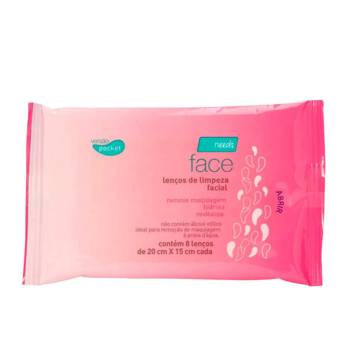 Lenço Demaquilante Needs Face Limpeza Facial 8 Unidades