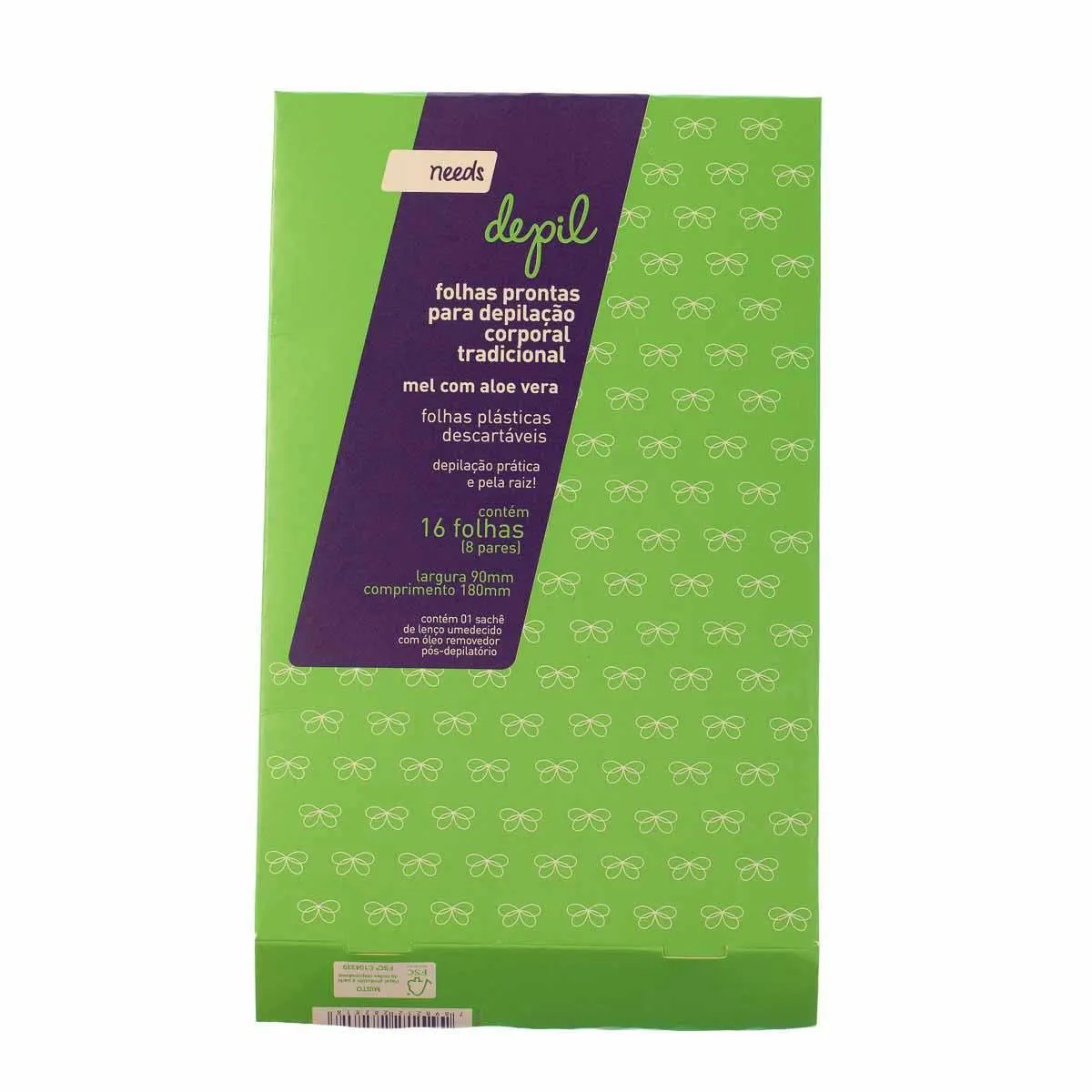Folha Depilatória Corporal Needs Depil Mel 16 Folhas
