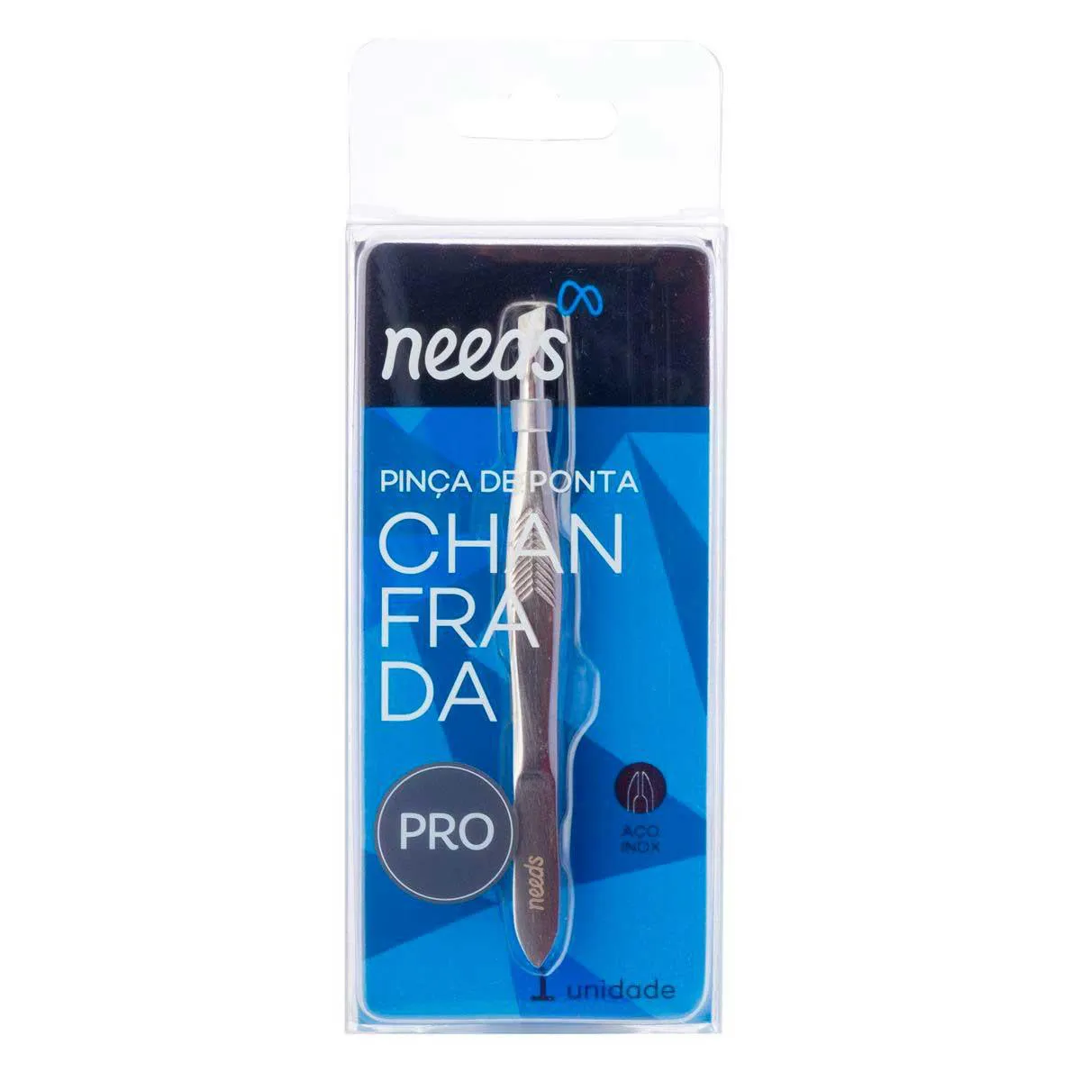 Pinça de Ponta Chanfrada Needs PRO Inox 1 Unidade