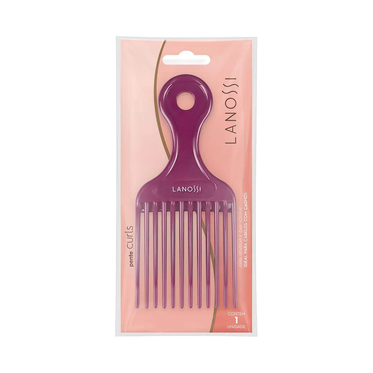Pente de Cabelo Lanossi Garfo - 1 unidade