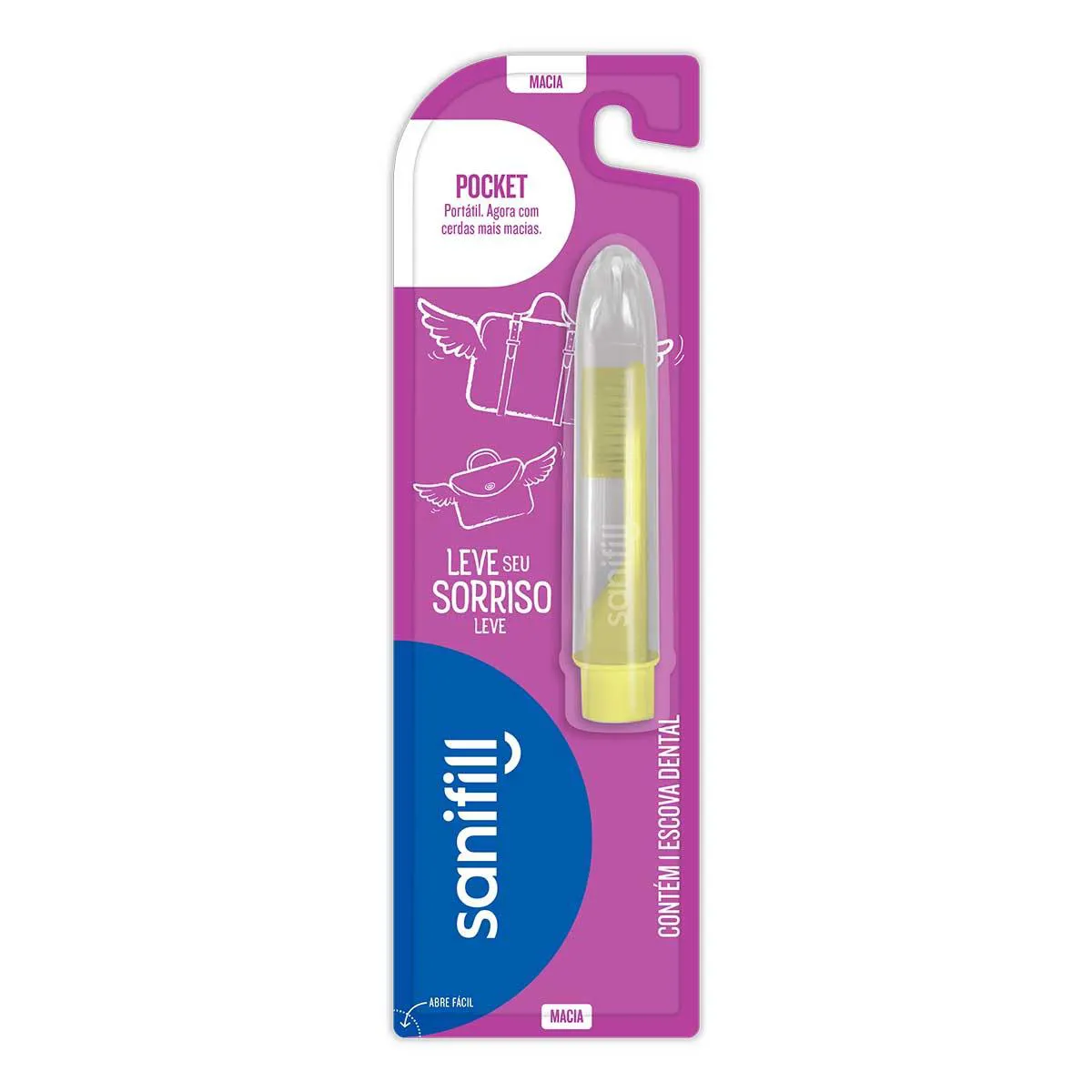 Escova de Dente Sanifill Pocket Macia 1 unidade