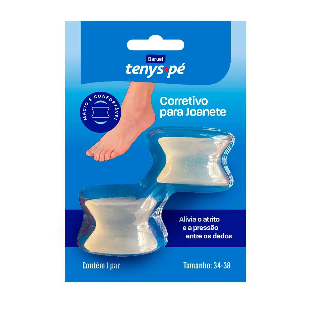 Corretivo para Joanete Tenys Pé 1 Par Tamanho 34 - 38