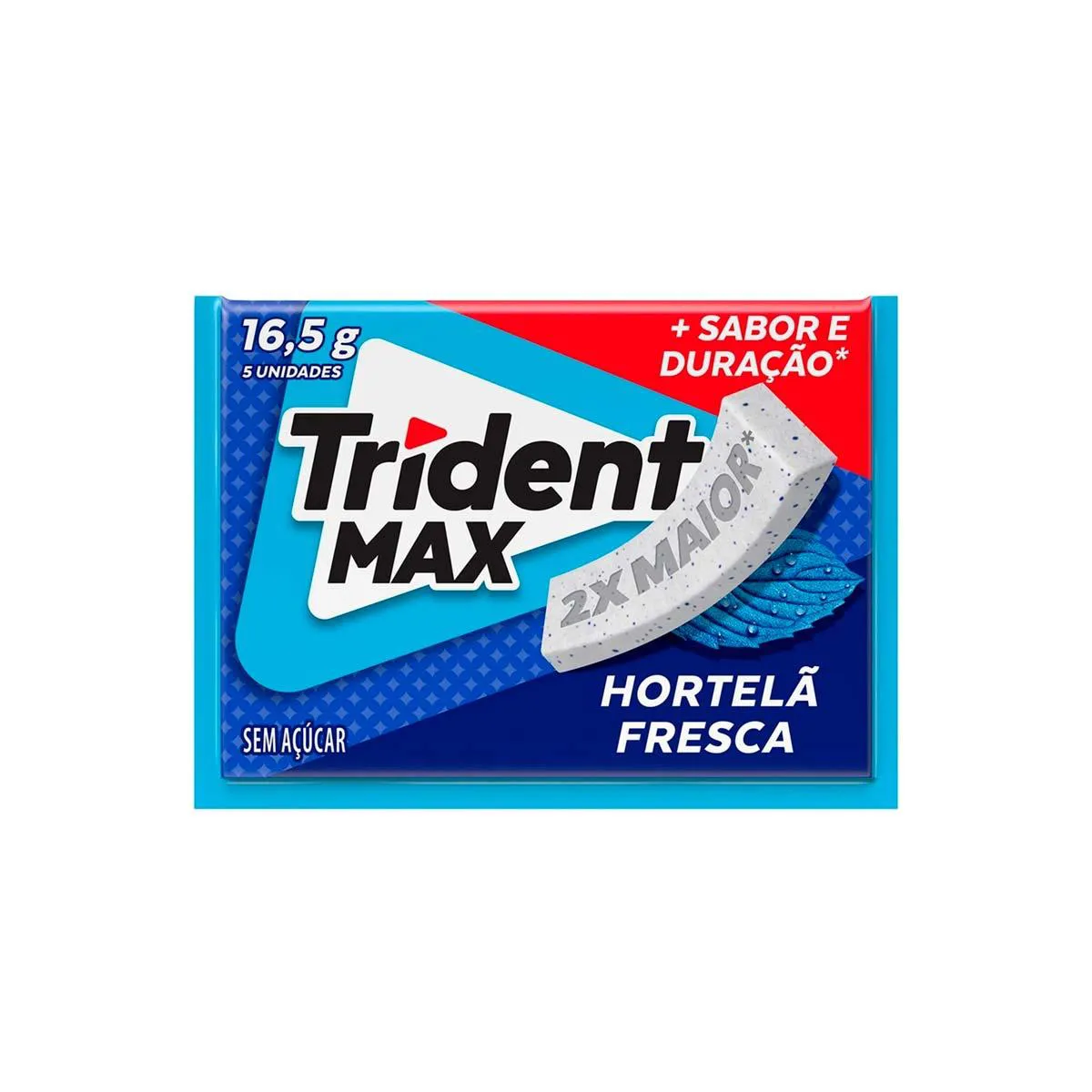 Goma de Mascar Trident Max Hortelã Fresca Sem Açúcar 16,5g