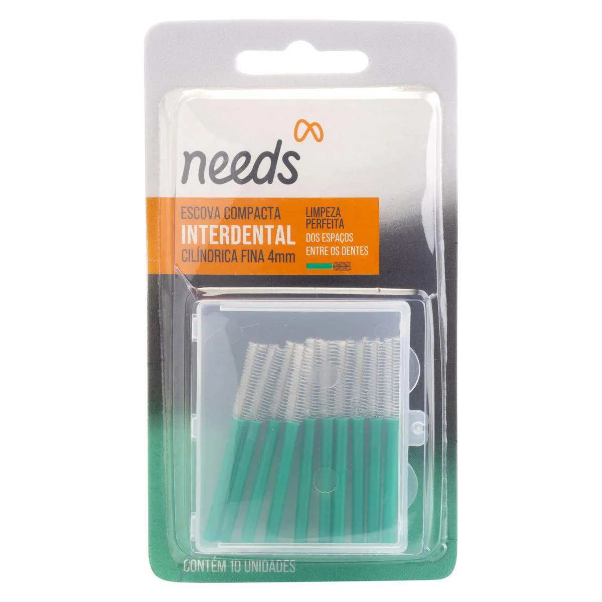 Escova Interdental Needs Cilíndrica Fina 4mm 10 Unidades