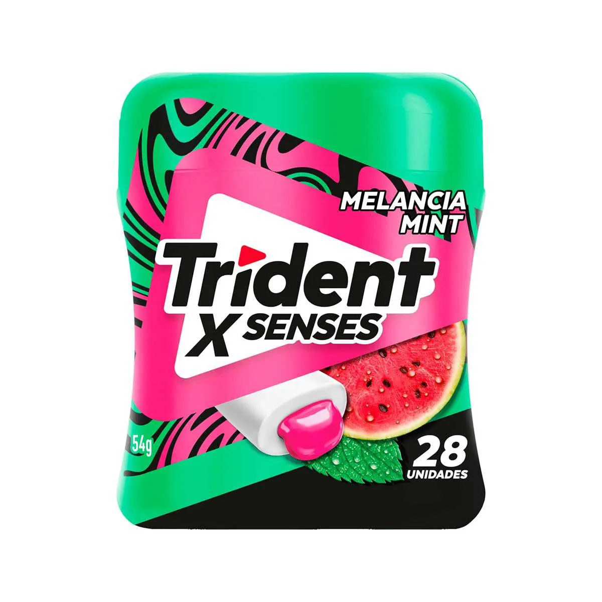 Goma de Mascar Trident X Senses Melancia Mint Sem Açúcar 54g